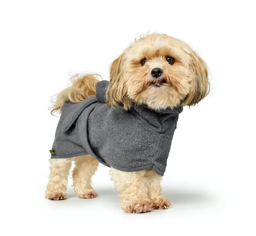 Dog Bathrobe Riga Grey