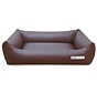 Dog Bed Faux Leather Brown