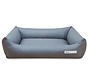 Dog Bed Faux Leather Light Gray