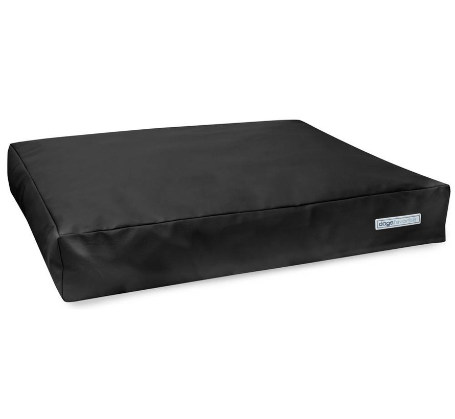 Dog Cushion Big Pad Faux Leather Black
