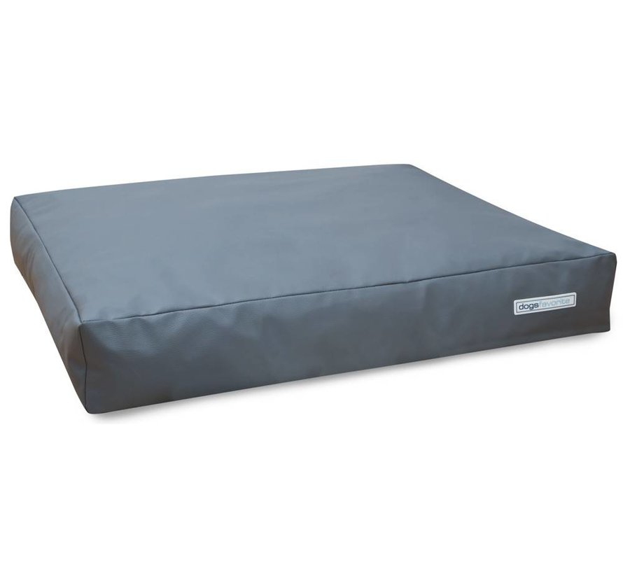 Dog Cushion Big Pad Faux Leather Grey