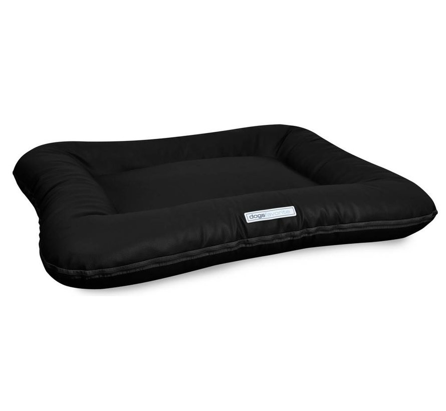 Dog Bed Classic Faux Leather Black