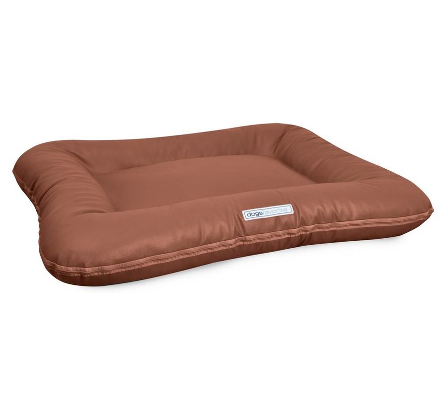 Dog Bed Classic Faux Leather Cognac