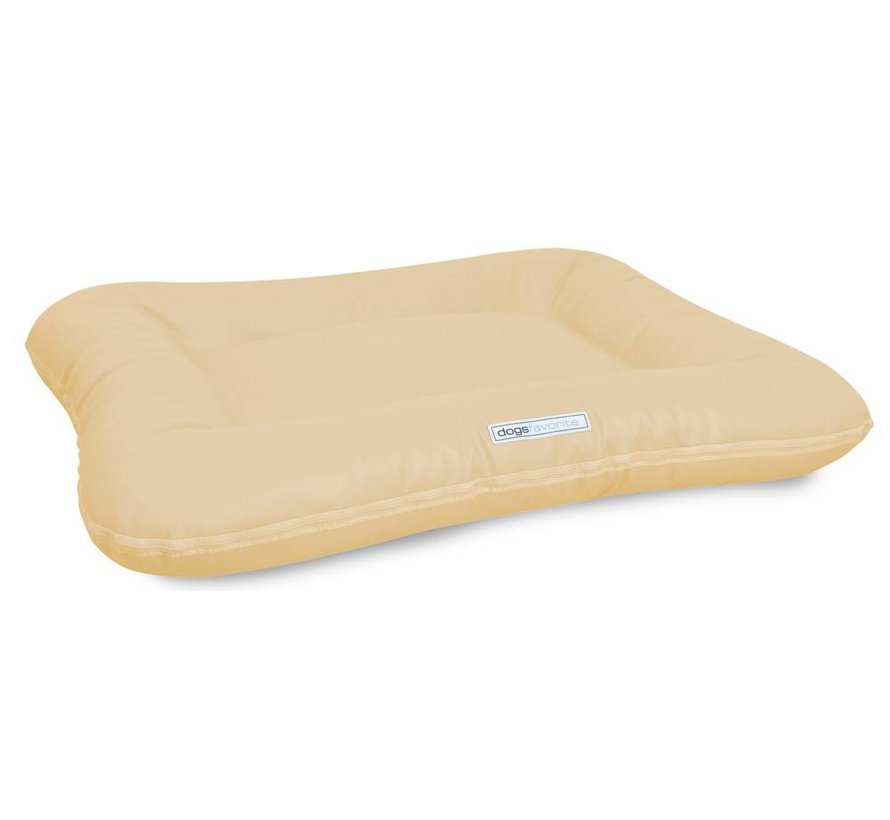 Dog Bed Classic Faux Leather Cream