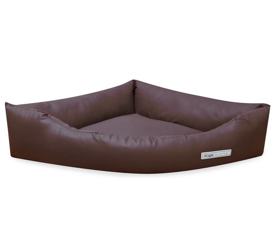 Dog Bed Dogs Corner Leatherette Brown