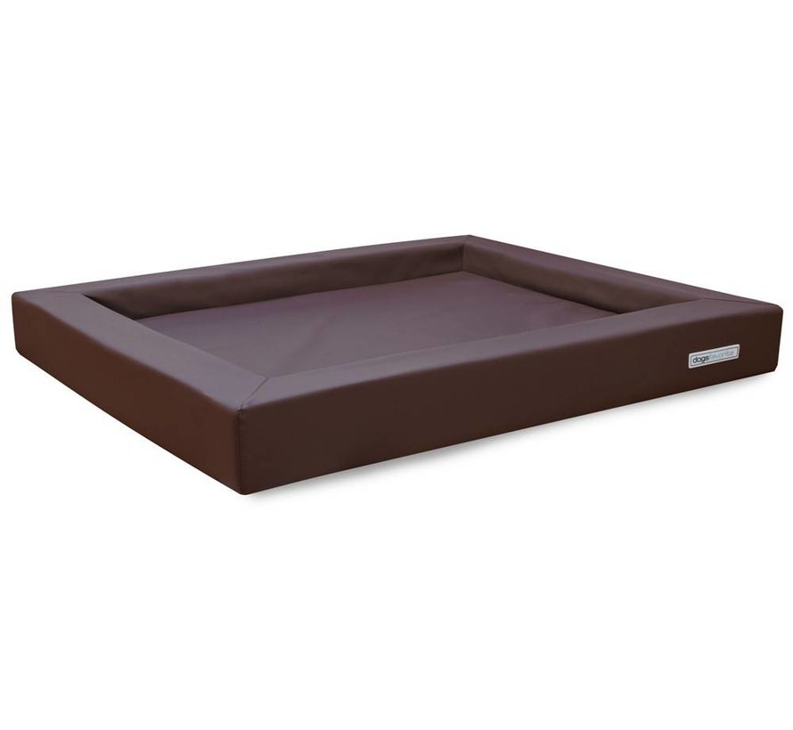 Dog Bed Relax Faux Leather Brown