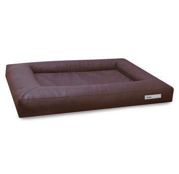 Dogsfavorite Dog Bed Cube Faux Leather Brown