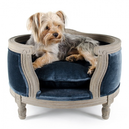 Lord Lou Hondenmand George Royal Blue Velvet lord lou kopen in de aanbieding