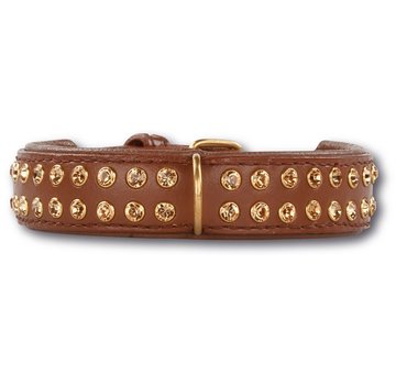 Doxtasy Dog Collar Swarovski Extreme Brown 30 mm