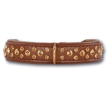 Doxtasy Dog Collar Swarovski Extreme Brown 20mm