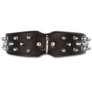 Doxtasy Dog Collar Savage Spikes Black 45mm