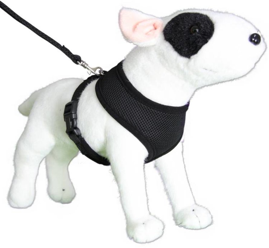 Hondentuig Round Loop Harness Mesh Black