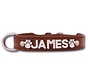 Dog Collar With Name Brown (Medium)