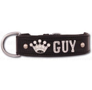 Doxtasy Dog Collar with Name Black (Large)