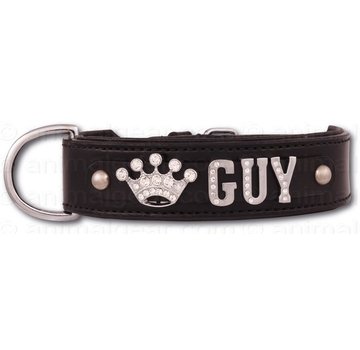 Doxtasy Dog collar with name Large Black