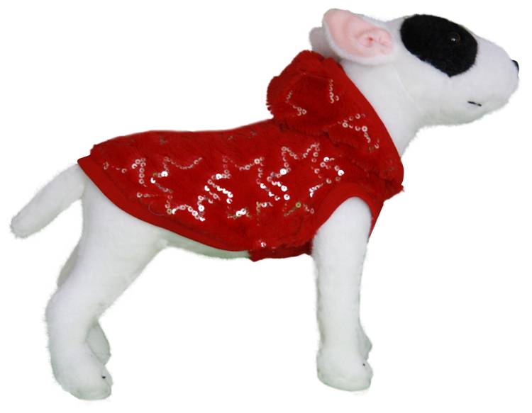 Afbeelding Hondenjas Supersoft Fleecejacket Winterglamour Red door Petsonline