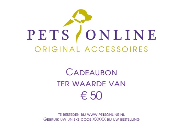 Petsonline Cadeaubon 50 Euro petsonline kopen in de aanbieding