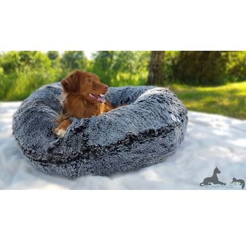 Bessie and Barnie Dog Bagel Bed Midnight Frost