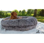 Bessie and Barnie Dog Bagel Bed Frosted Willow