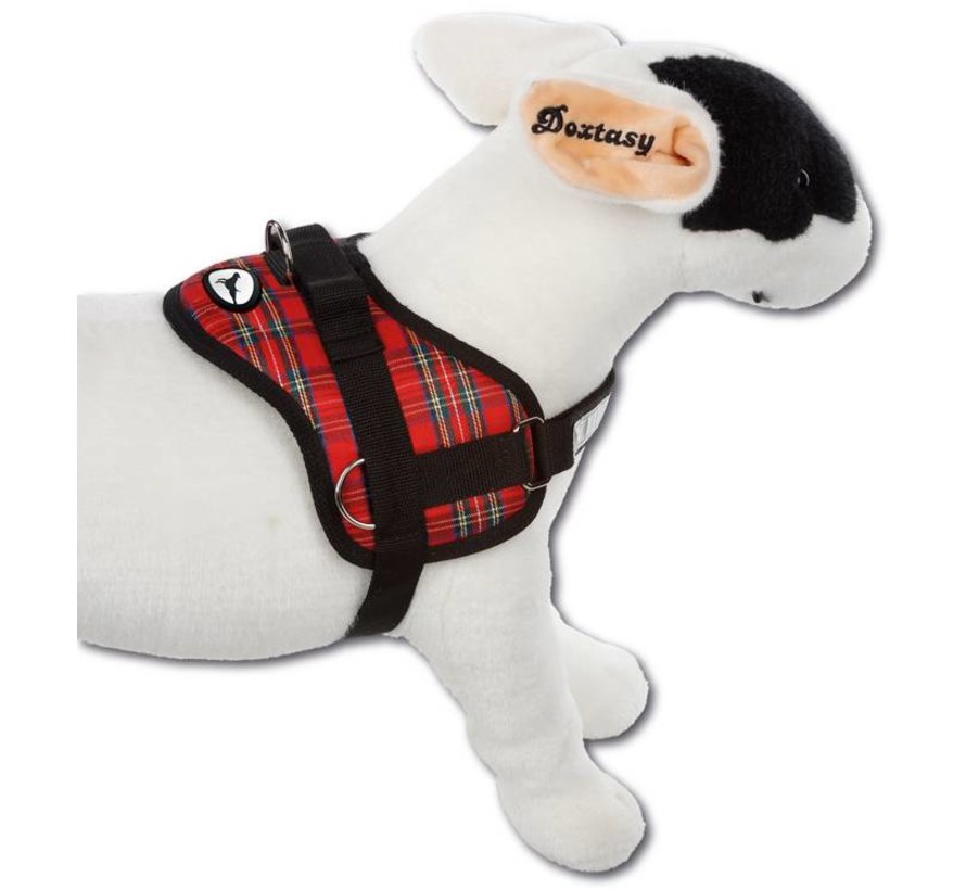 Dog Survival Harness Tartan Red