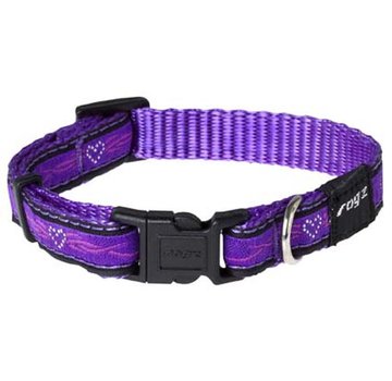 Rogz Dog Collar Purple Chrome