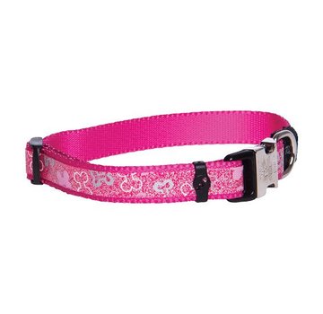 Rogz Dog Collar Trendy Pink Bones