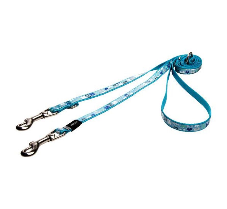 Dog Leash Multi Purpose Trendy Blue Bones