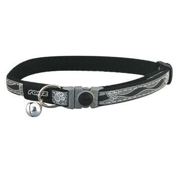 Rogz Cat Collar NightCat Black Paws