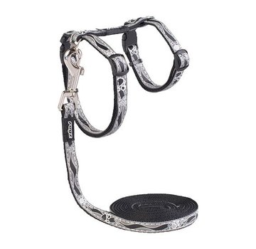 Rogz Cat Harness NightCat Black Paws