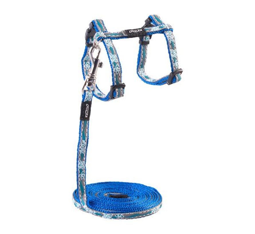 Cat Harness NightCat Blue Floral