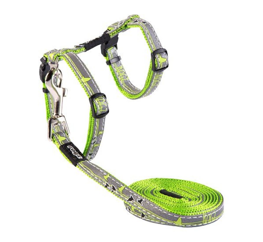 Cat Harness NightCat Lime Swallows