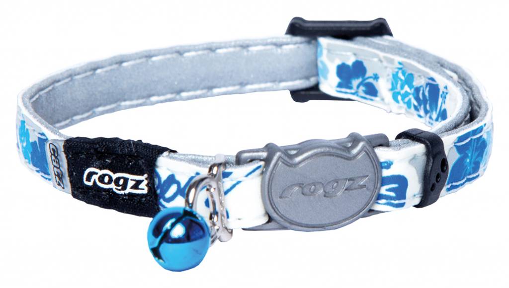 Kattenhalsband GlowCat Blue Floral