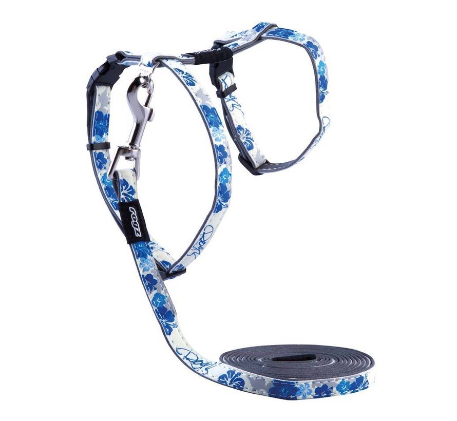 Cat Harness GlowCat Blue Floral