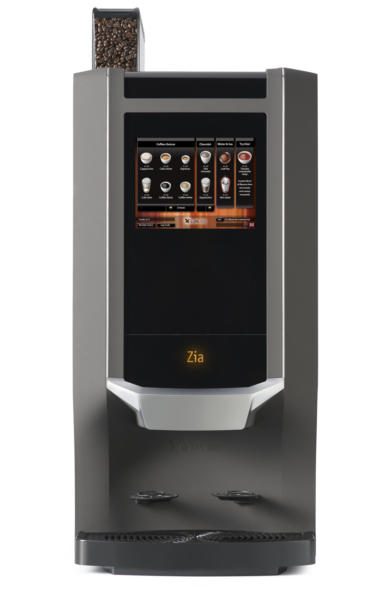 De Jong Duke Zia 90 CoEx bean2cup Nu Koffie