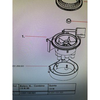 Bravilor Uitloopstuk Water selector voor Bravilor nummer 1 op tekening