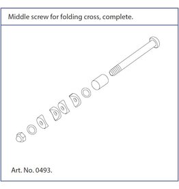 TrustCare Tornillo medio para cruz plegable, completo."