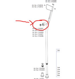 TrustCare Let's Twist plastic piece at handle Black - 2 pieces