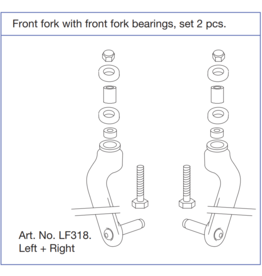 Trustcare Horquilla delantera con cojinetes de horquilla
