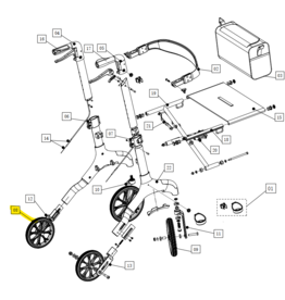 Qunn 8-Zoll-Hinterrad mit Kugellager
