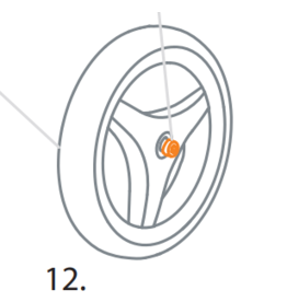 Rollz Rollz Motion Rueda delantera neumático completo incluido eje