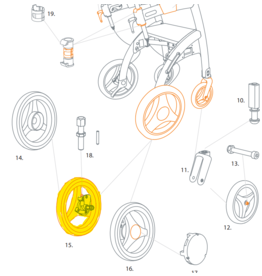 Rollz Rollz Motion S (Modell 2017) Hinterrad inklusive Trommelbremse