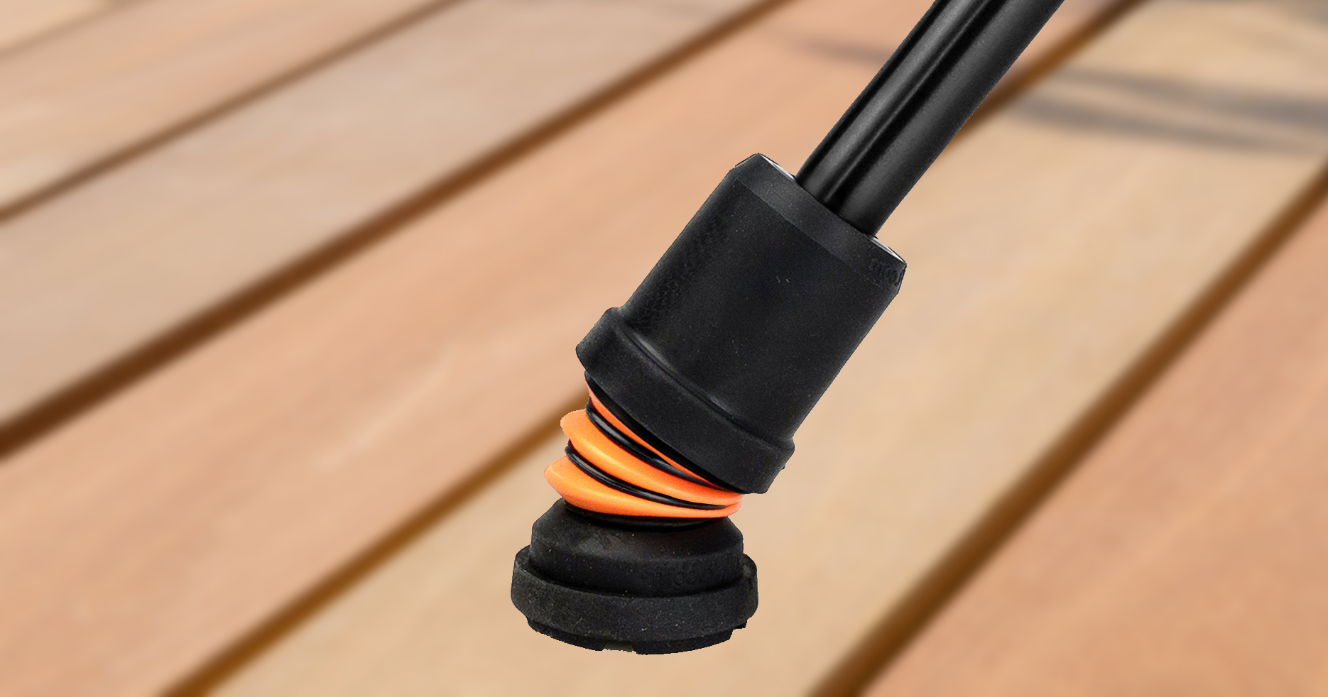 De Flexyfoot: wandelstokken en krukken die uitglijden vermijden