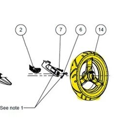 Topro Roue arrière souple, Pegasus/5G, 1 pièce