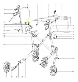 Topro Bevestigingselement hoogteverstelling met snelspanner (2 stuks)