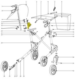 Topro Hoogteverstelling snelspanner links/rechts (2 stuks)