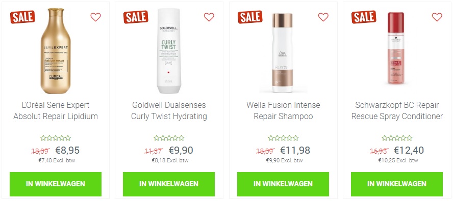 Kapperssale Haarverzorging Shampoo en Conditioner