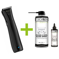 Wahl Beret Trimmer + Monster Clippers Clean & Cool Blade Spray & Olie