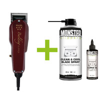 Wahl Balding Clipper Tondeuse + Monster Clippers Clean & Cool Blade Spray & Olie