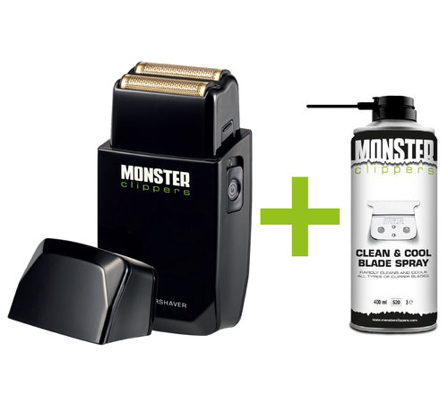 Monster Clippers Monstershaver Scheerapparaat  + Clean & Cool Blade Spray 