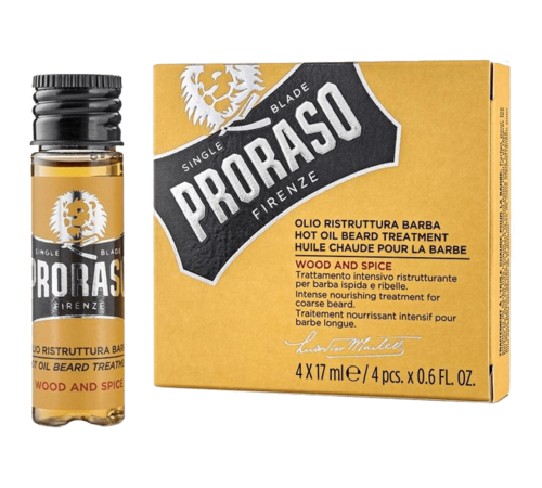 Proraso Wood & Spice Hot Oil Beard Treatment (4x17ml) 